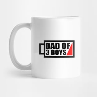 'Dad of 3 Boys' Charming Father Gift Mug